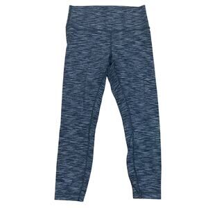 Lululemon‎ Women's 10 Wunder Under Hi-Rise 7/8 Space Dye Black Slate Leggings